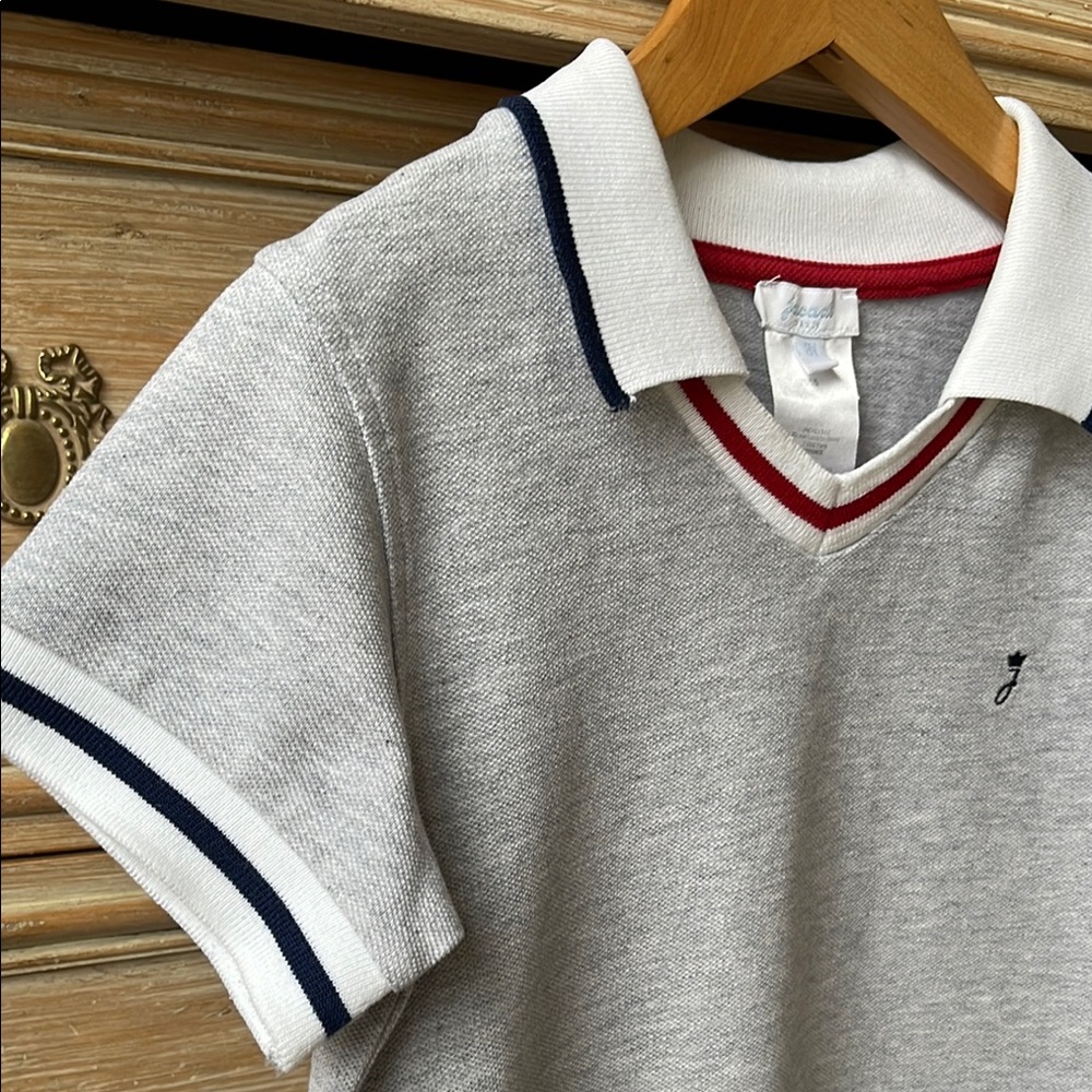 Jacadi Gray and White Polo Shirt with Classic Design - Picture 8 of 12